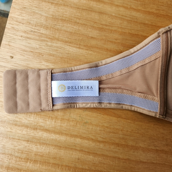 Delimira Slightly Lined Great Support Lace Strapless Bra, Size 32D - Picture 4 of 8